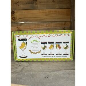 Vintage Home Essentials And Beyond Chili Peeper Glasses- NEW‎ Fiesta Wear